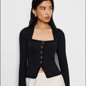 Reformation Nikky Top Black - Size 10